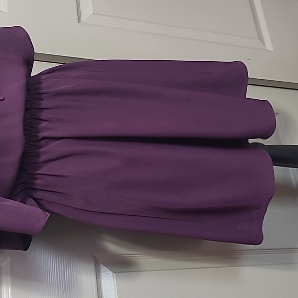NWT Blue Rain Francesca's purple Short wing sleeve elastic waist dress medium - Picture 3 of 9